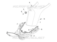 Central cover - Footrests