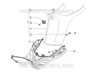 Central cover - Footrests