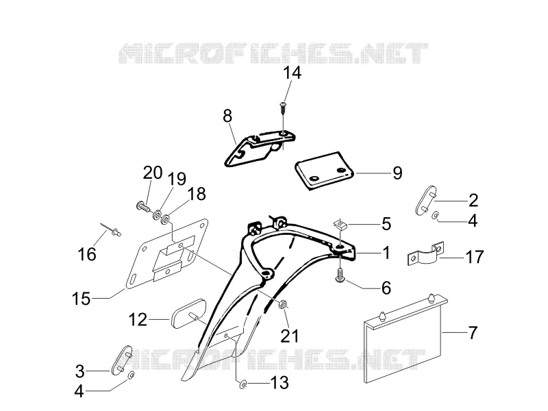 Rear cover - Splash guard