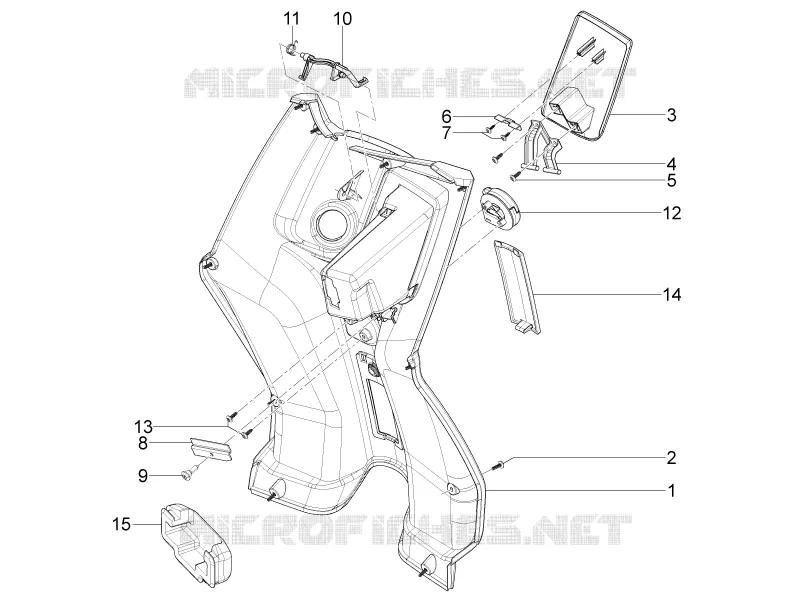 Front glove-box - Knee-guard panel
