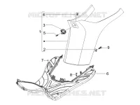 Central cover - Footrests