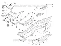 Central cover - Footrests