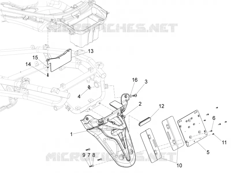 Rear cover - Splash guard