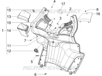 Front glove-box - Knee-guard panel