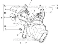 Front glove-box - Knee-guard panel