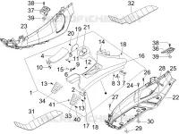 Central cover - Footrests