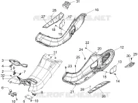 Central cover - Footrests