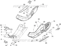 Central cover - Footrests