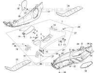Central cover - Footrests