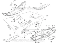 Central cover - Footrests