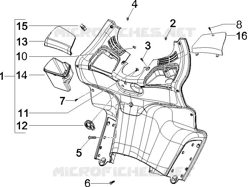 Front glove-box - Knee-guard panel