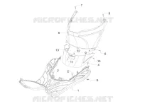 Central cover - Footrests