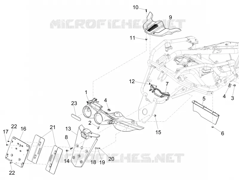 Rear cover - Splash guard