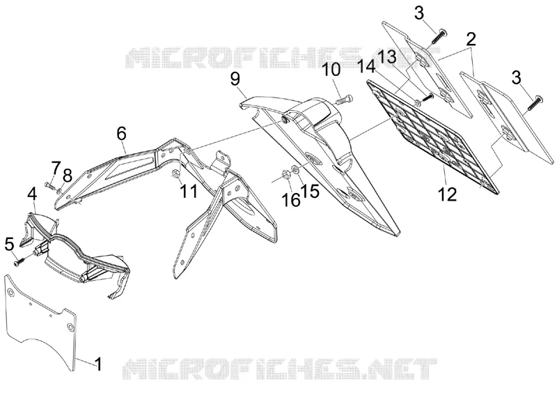 Rear cover - Splash guard