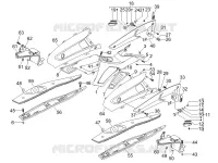 Central cover - Footrests