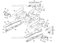 Central cover - Footrests