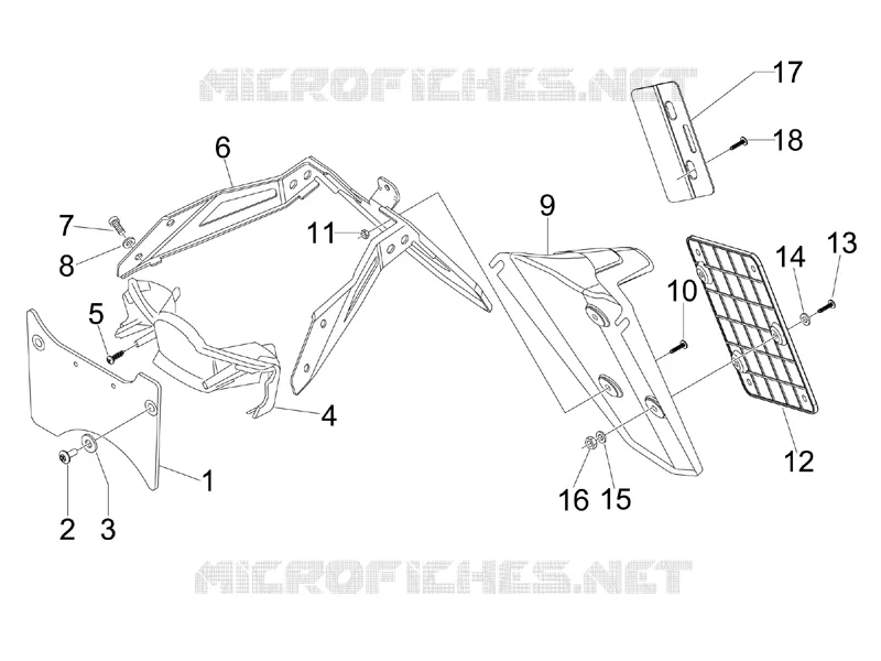 Rear cover - Splash guard
