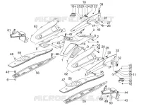 Central cover - Footrests