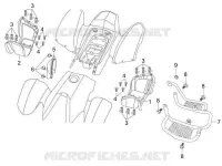 Central cover - Footrests