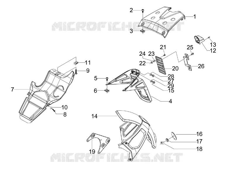 Rear cover - Splash guard