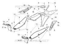 Central cover - Footrests