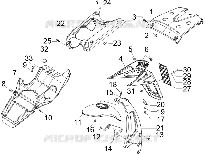 Rear cover - Splash guard