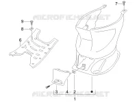 Central cover - Footrests