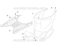 Central cover - Footrests