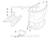 Central cover - Footrests