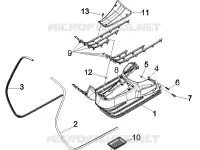 Central cover - Footrests