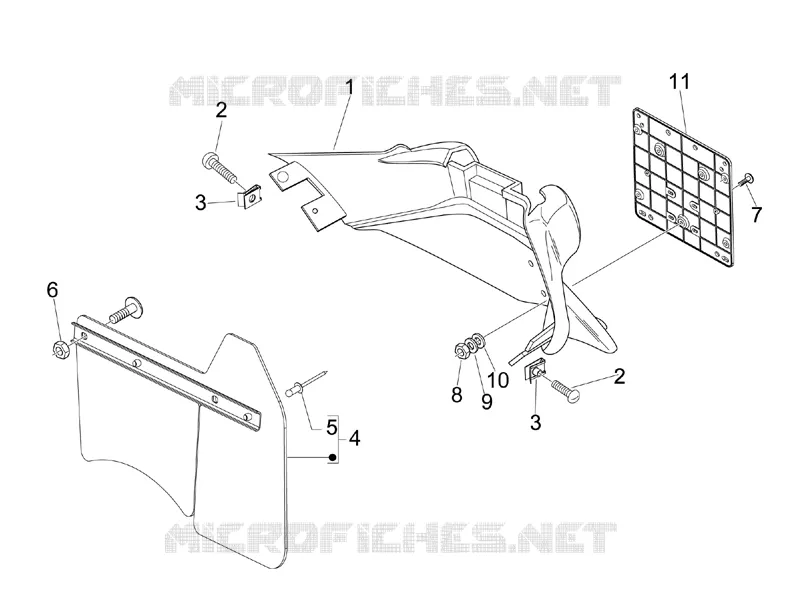 Rear cover - Splash guard
