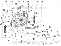 Front glove-box - Knee-guard panel