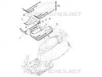 Central cover - Footrests