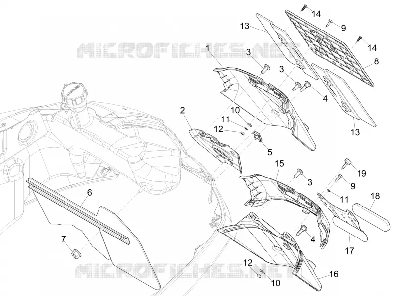Rear cover - Splash guard