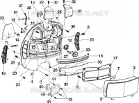Front glove-box - Knee-guard panel