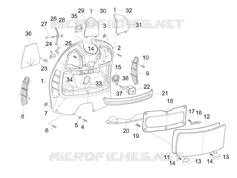 Front glove-box - Knee-guard panel