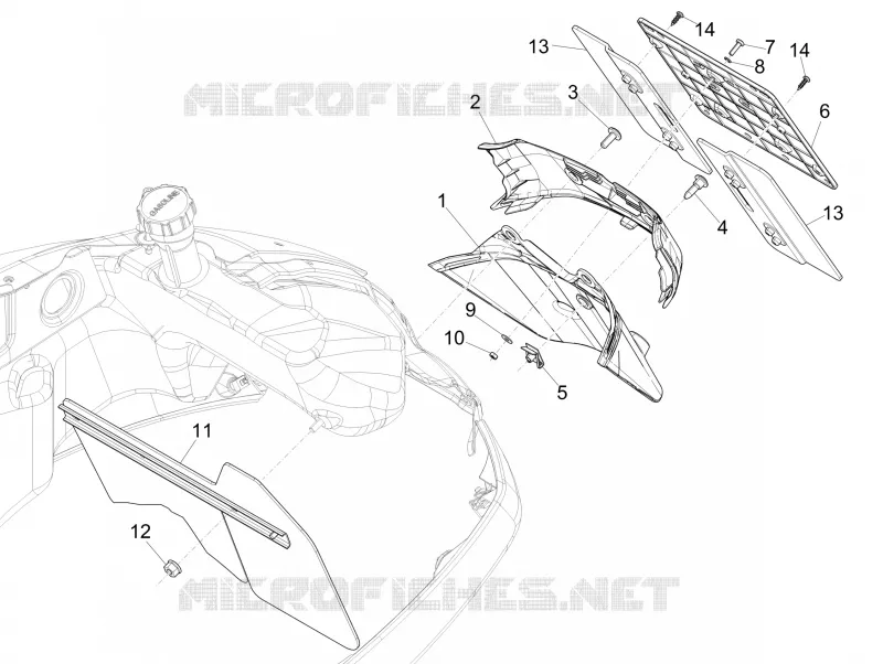 Rear cover - Splash guard