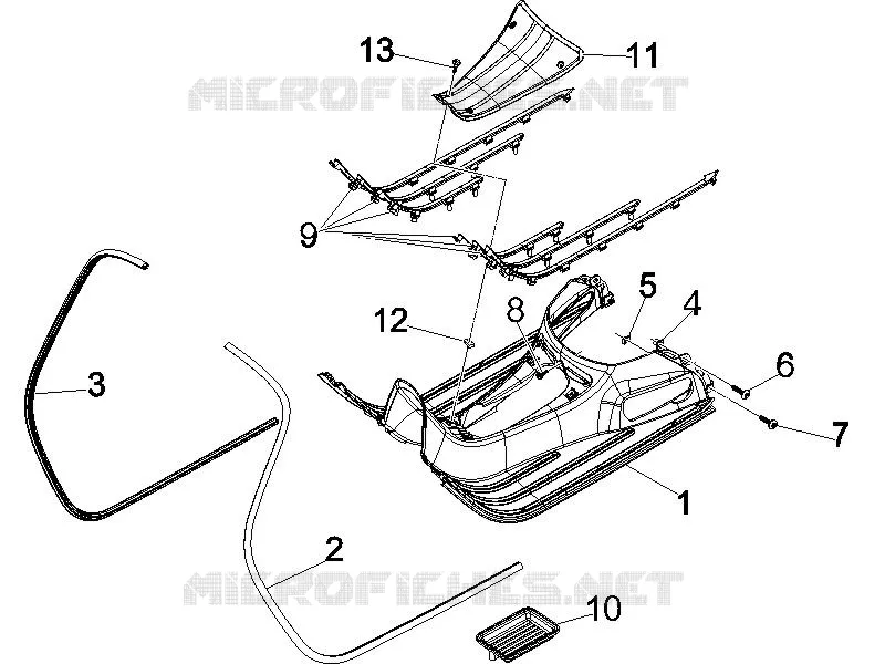 Central cover - Footrests