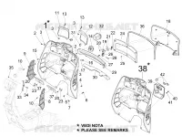Front glove-box - Knee-guard panel