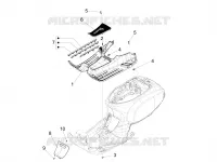 Central cover - Footrests