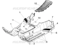 Central cover - Footrests