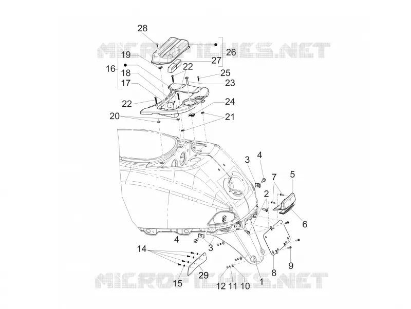 Rear cover - Splash guard