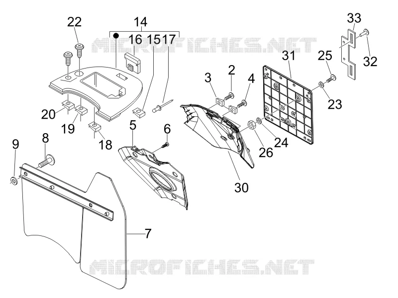 Rear cover - Splash guard