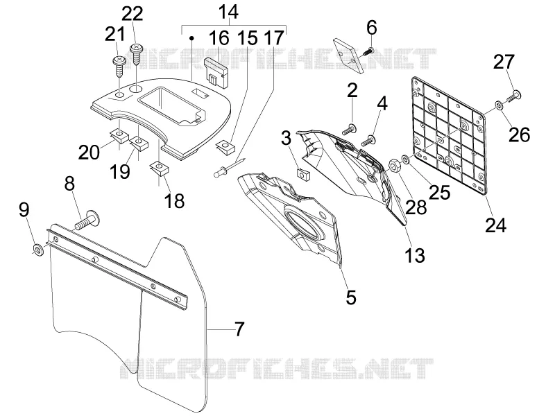 Rear cover - Splash guard