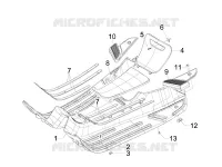 Central cover - Footrests