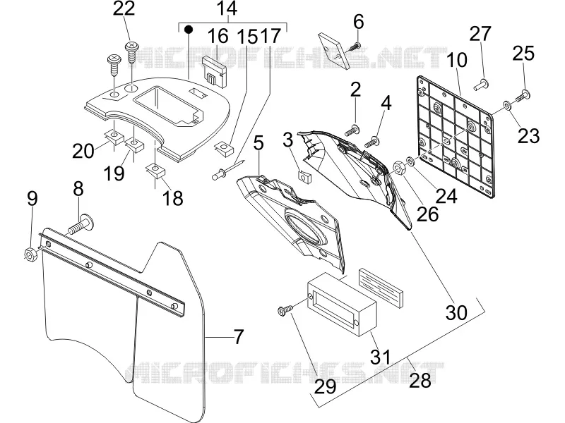 Rear cover - Splash guard