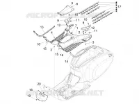 Central cover - Footrests