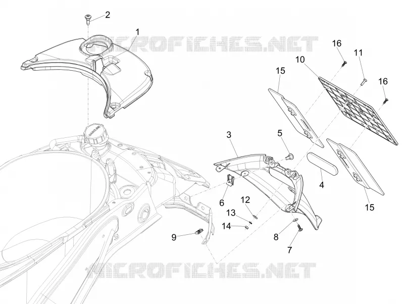 Rear cover - Splash guard