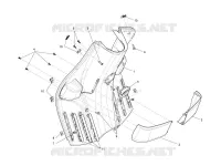 Front glove-box - Knee-guard panel