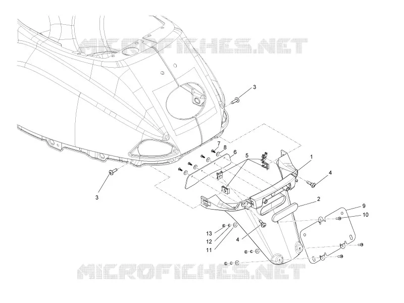 Rear cover - Splash guard